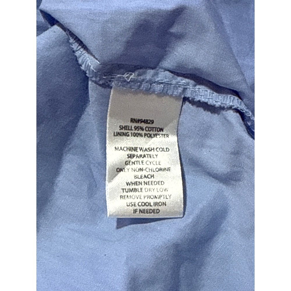 Derek Heart Women's Blue Cotton Maxi Dress Bow Front Smocked Back Sleeveless M - Picture 10 of 10